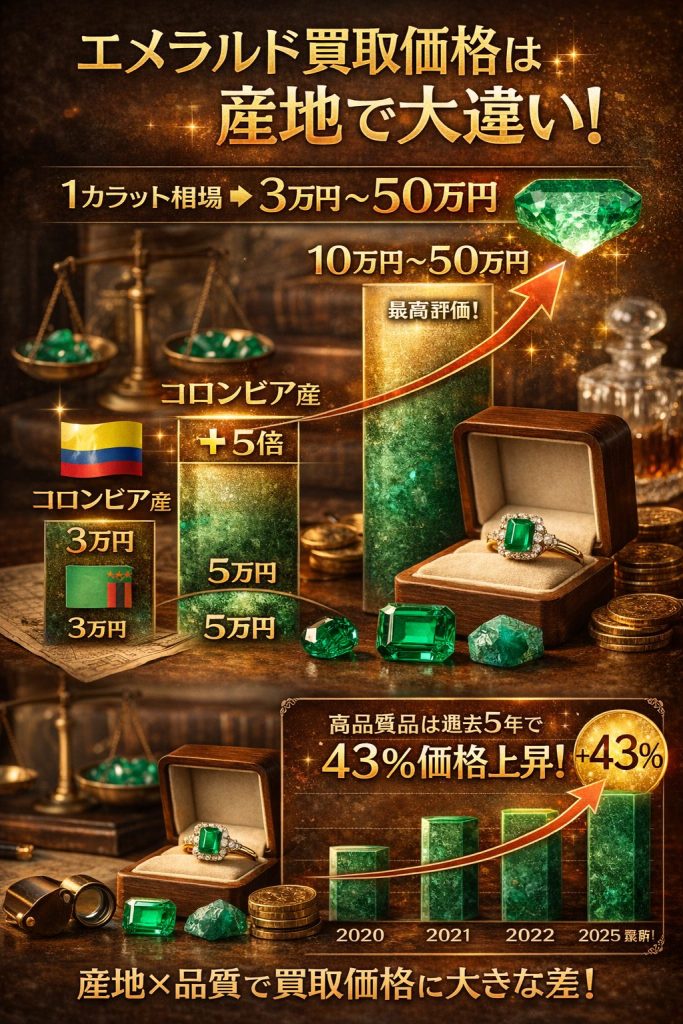 エメラルド市場の動向と価格比較