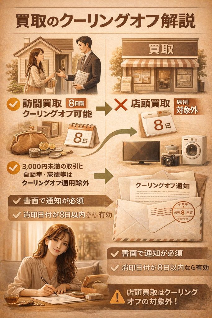 買取クーリングオフの手続き