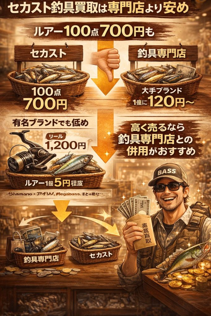 セカンドストリートの釣具買取の実態を、具体的な事例とともにご紹介